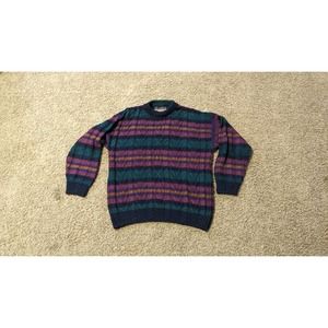 VTG Ralph Lauren Chaps Cable Knit Cotton Biggie Coogi Style Sweater USA Large